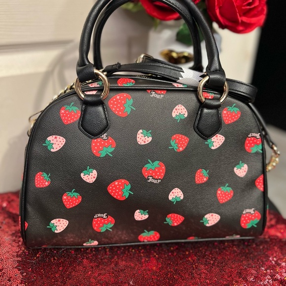 Juicy Couture Exclusive Sweet N Juicy Strawberry Bowler Bag & Wallet 🍓NWT🍓 - Picture 9 of 17
